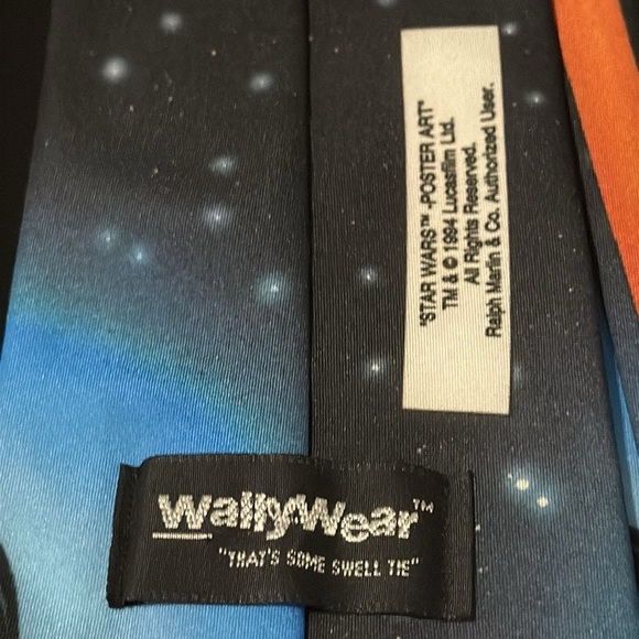 Vintage EUC Wally Wear Ralph Martin & Co Star Wars Poster Art Print Neck Tie - Picture 6 of 7